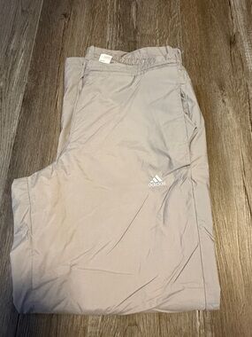 adidas Pale Gray Athletic Track Pants with Logo